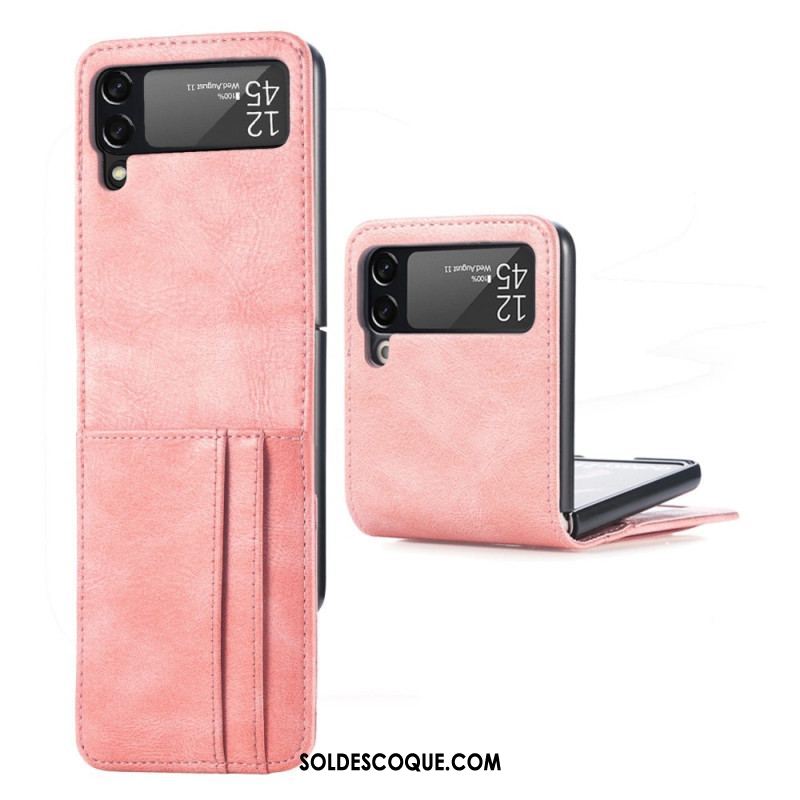 Coque Samsung Galaxy Z Flip 4 Style Cuir Porte-Cartes