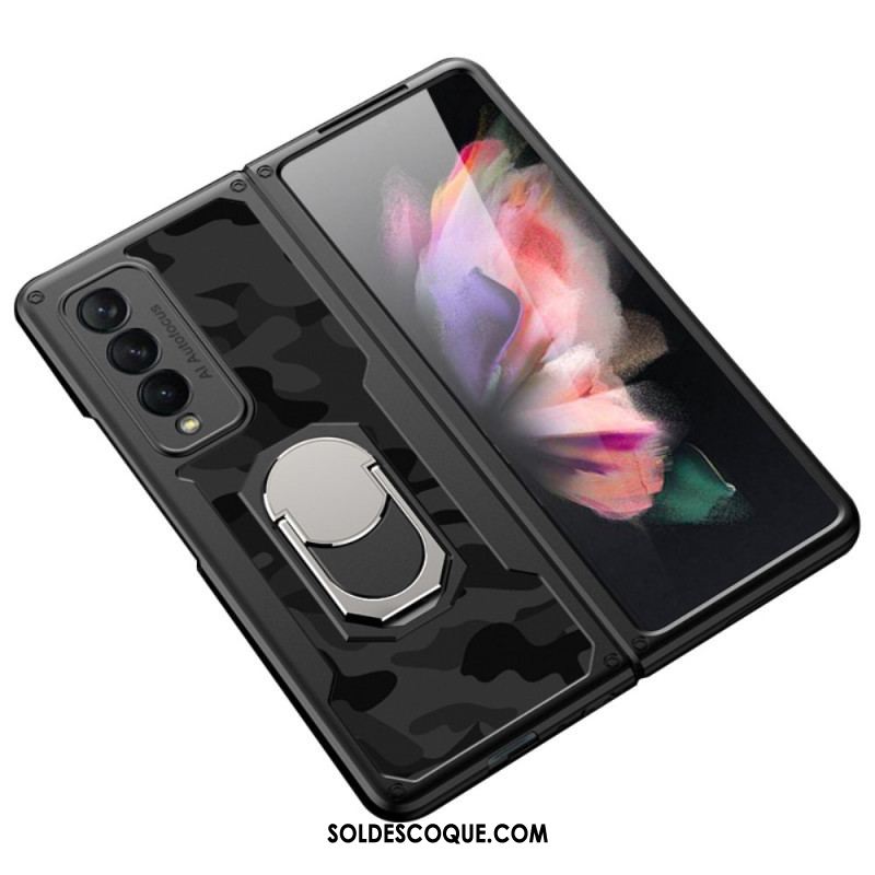 Coque Samsung Galaxy Z Fold 3 5G Camouflage Anneau-Support GKK