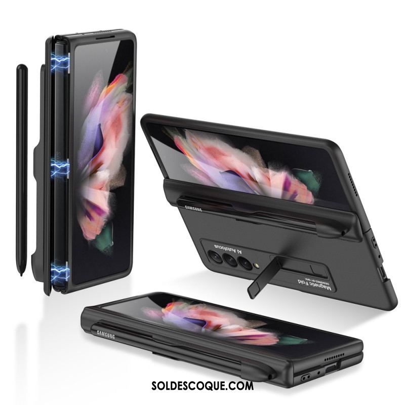 Coque Samsung Galaxy Z Fold 3 5G Plastique Support et Porte-Stylet GKK