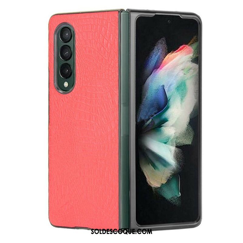 Coque Samsung Galaxy Z Fold 3 5G Simili Cuir Crocodile