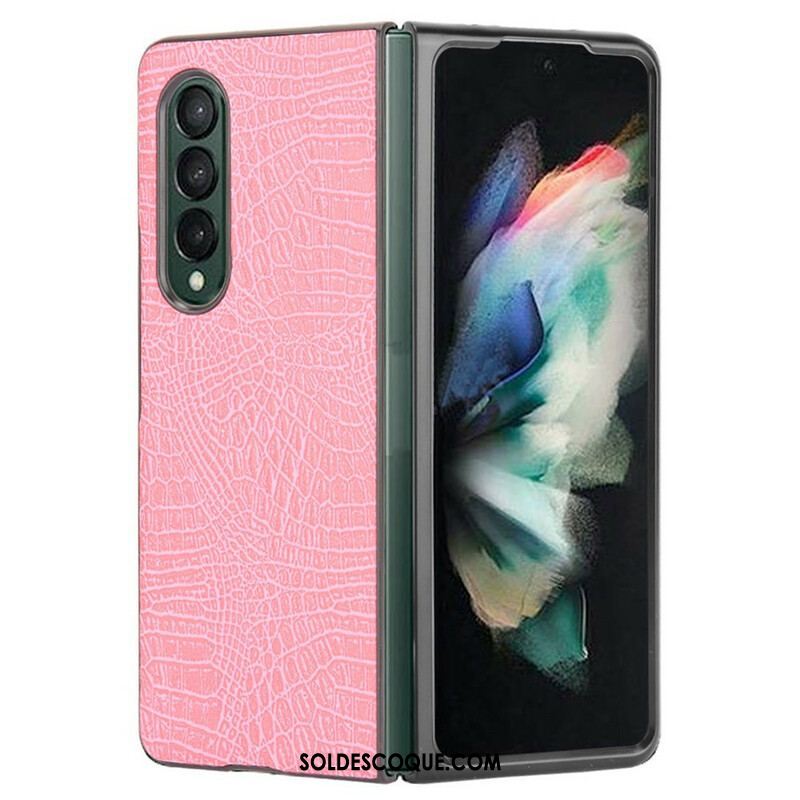 Coque Samsung Galaxy Z Fold 3 5G Simili Cuir Crocodile