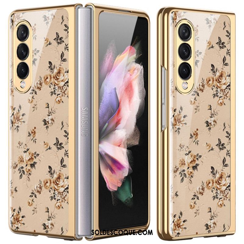 Coque Samsung Galaxy Z Fold 3 5G Verre Trempé Florale