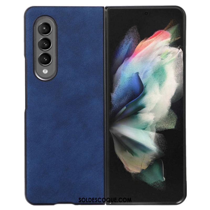 Coque Samsung Galaxy Z Fold 4 Simili Cuir Texture Peau