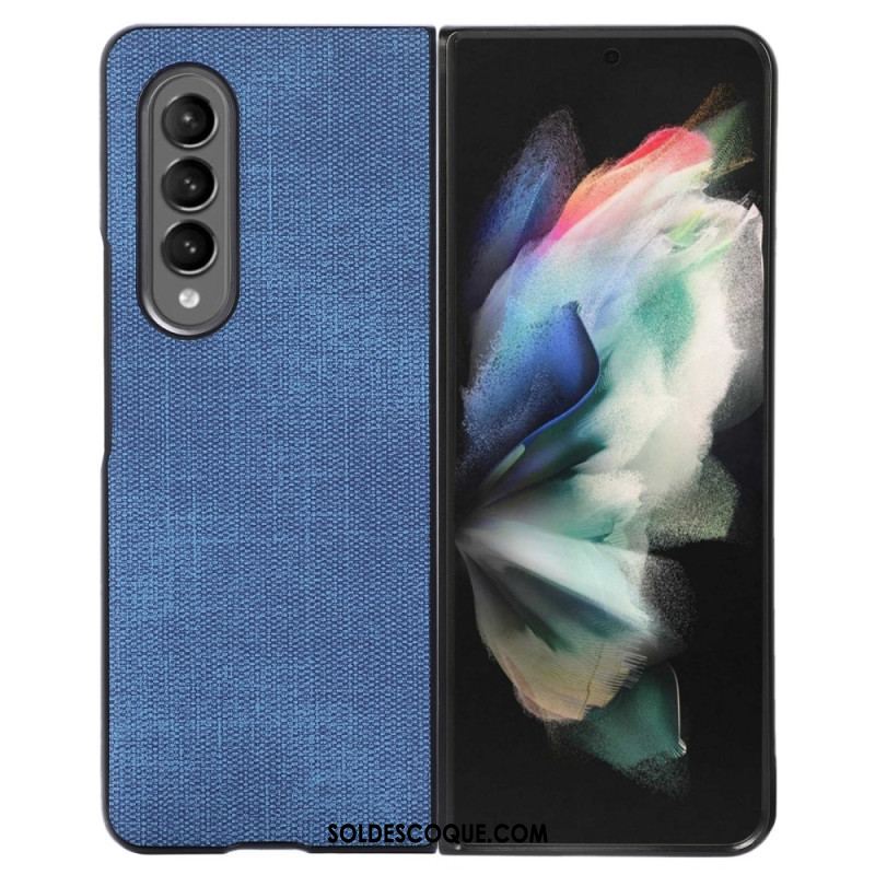 Coque Samsung Galaxy Z Fold 4 Simili Cuir Tissé