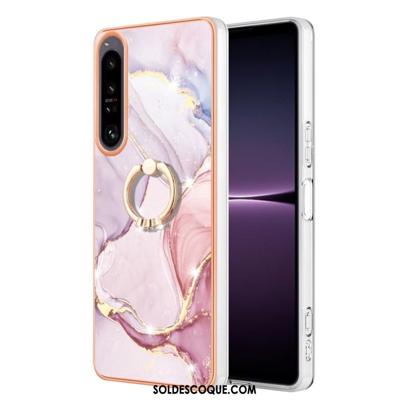 Coque Sony Xperia 1 IV Marbre avec Anneau-Support