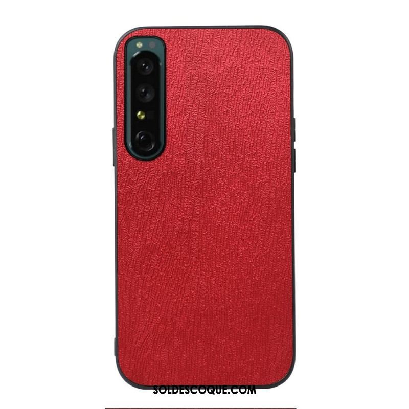 Coque Sony Xperia 1 IV Simili Cuir Texture Bois