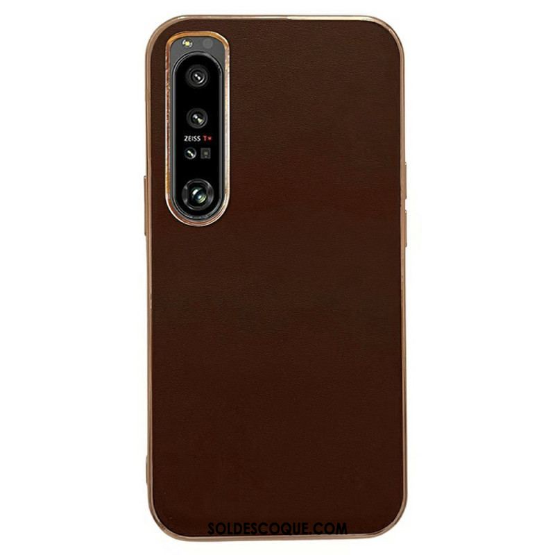 Coque Sony Xperia 1 IV Véritable Cuir Color