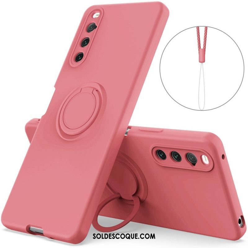 Coque Sony Xperia 10 IV Unie Anneau-Support