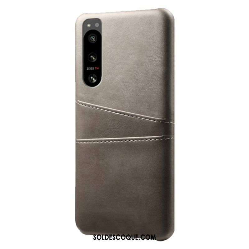 Coque Sony Xperia 5 IV Effet Cuir Porte-Cartes