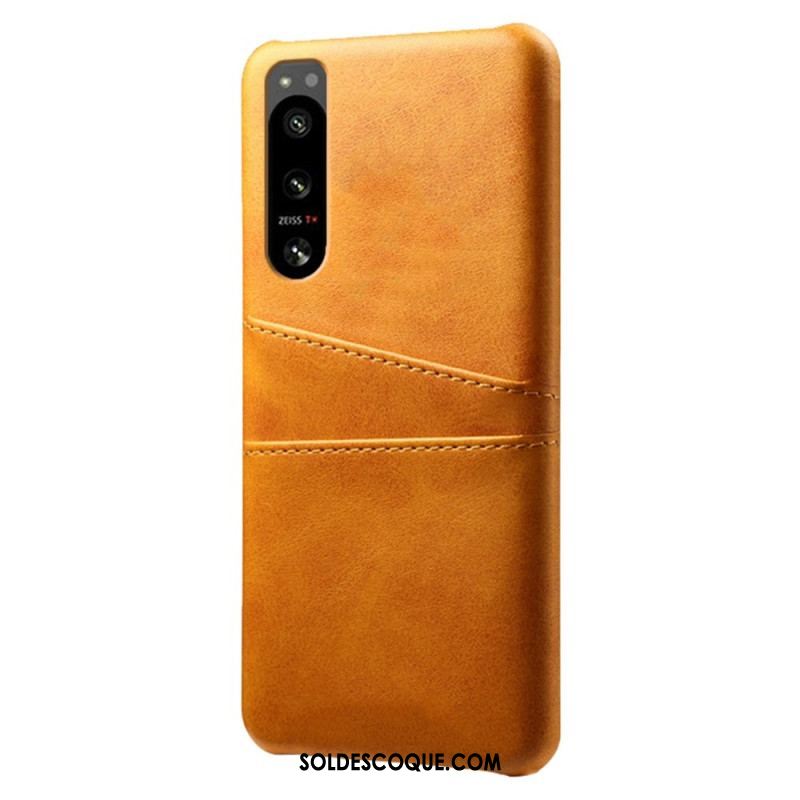 Coque Sony Xperia 5 IV Effet Cuir Porte-Cartes