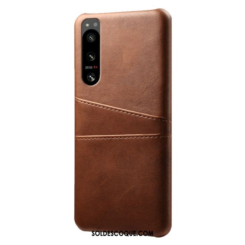 Coque Sony Xperia 5 IV Effet Cuir Porte-Cartes