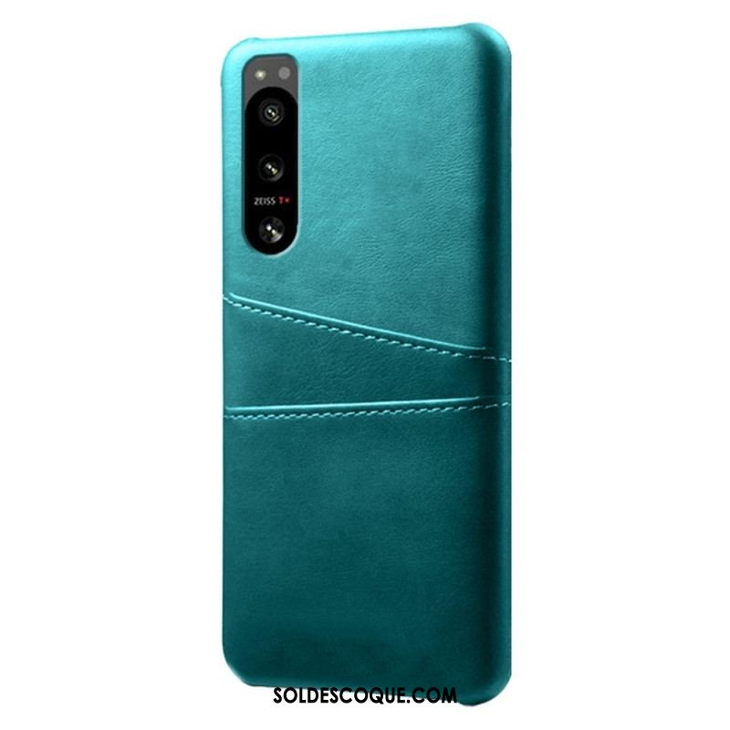 Coque Sony Xperia 5 IV Effet Cuir Porte-Cartes