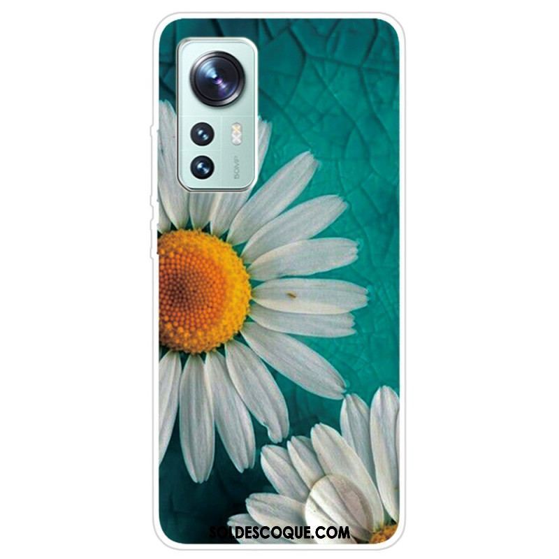 Coque Xiaomi 12 Pro Silicone Florale