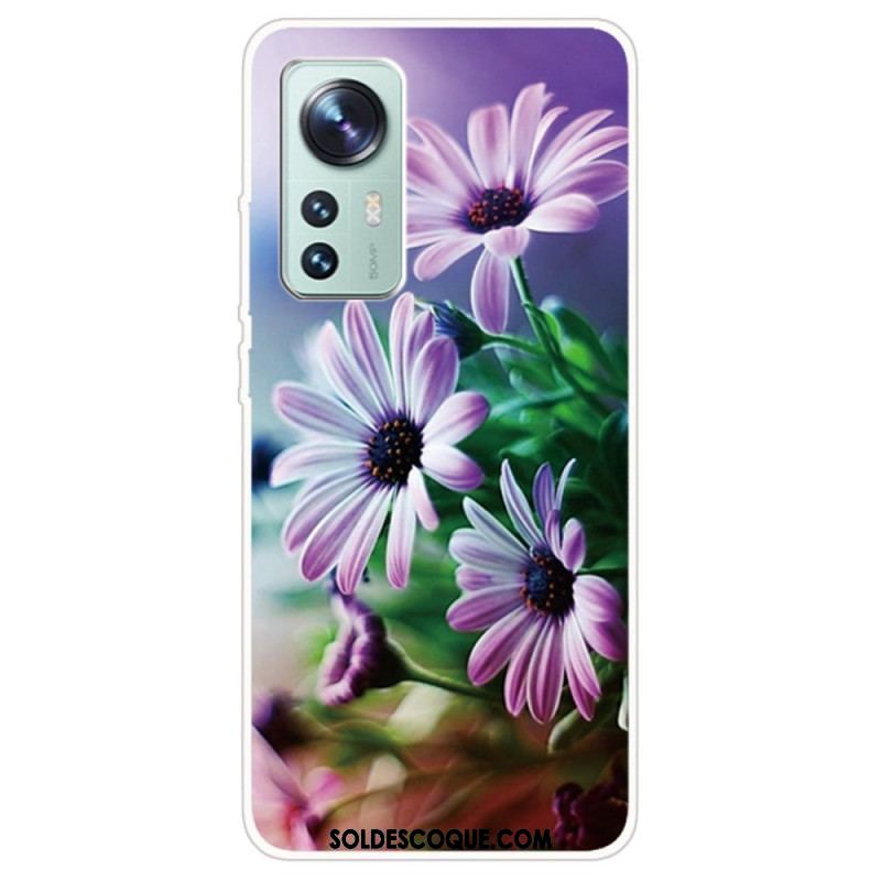 Coque Xiaomi 12 Pro Silicone Florale