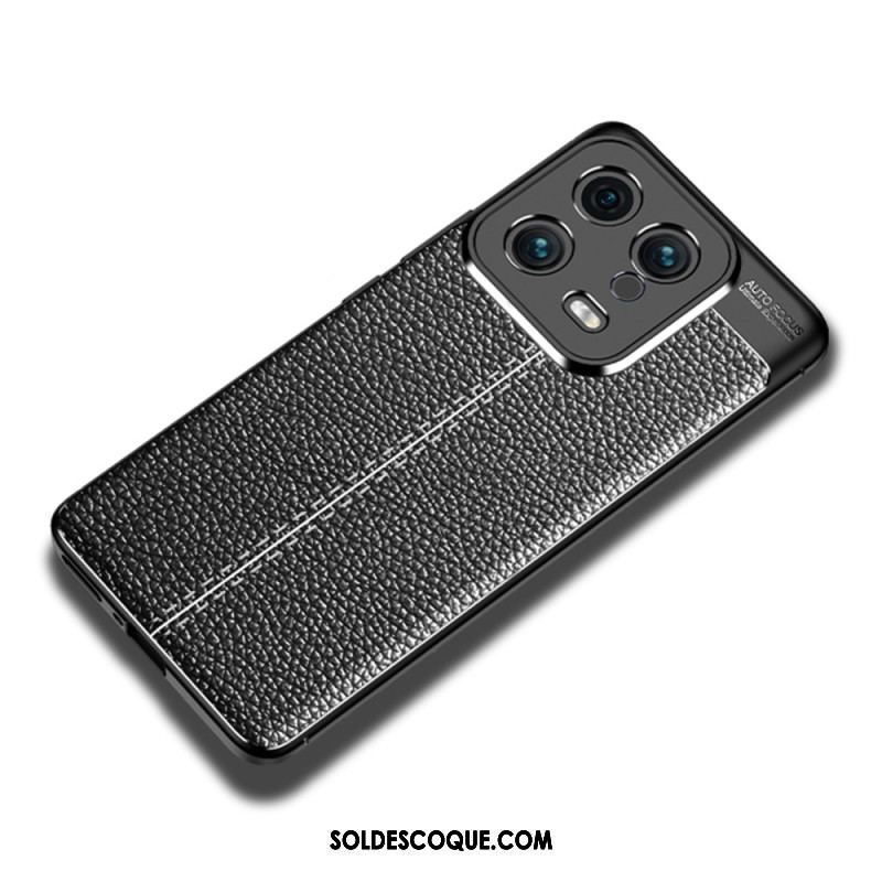 Coque Xiaomi 13 Effet Cuir Litchi Double Line