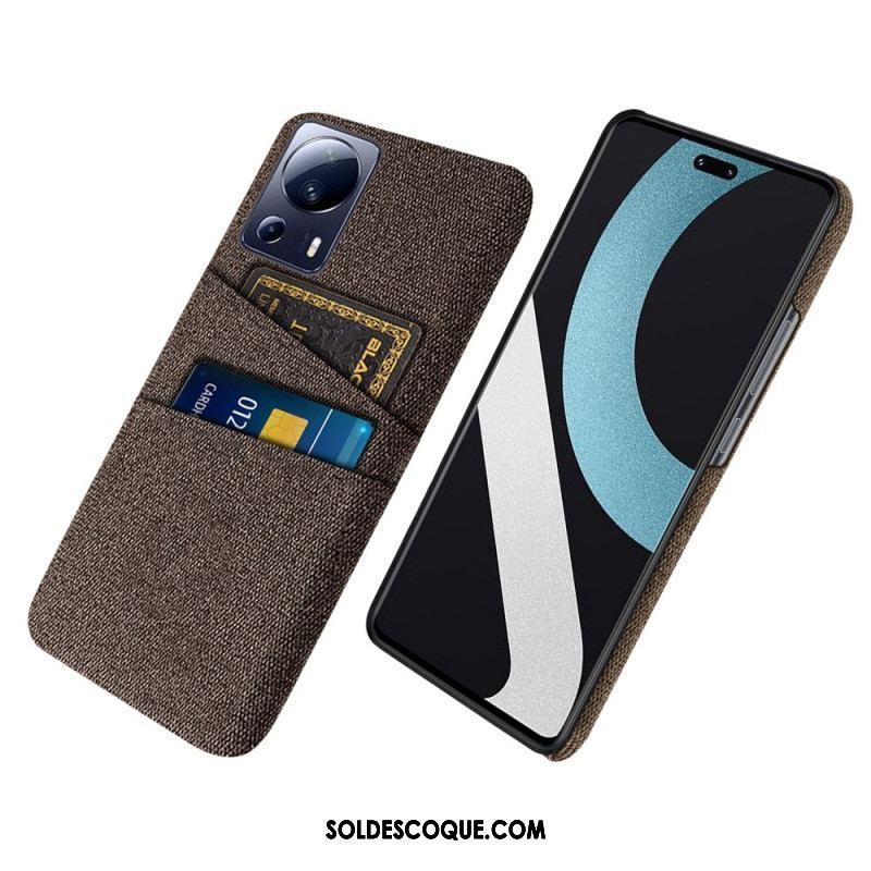 Coque Xiaomi 13 Lite Tissu avec Porte-Cartes