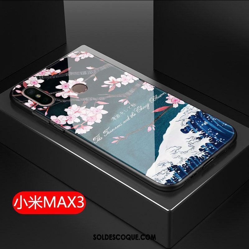 Coque Xiaomi Mi Max 3 Tout Compris Rouge Fleur Fluide Doux Étui En Vente