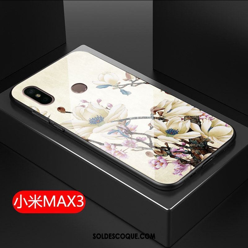 Coque Xiaomi Mi Max 3 Tout Compris Rouge Fleur Fluide Doux Étui En Vente