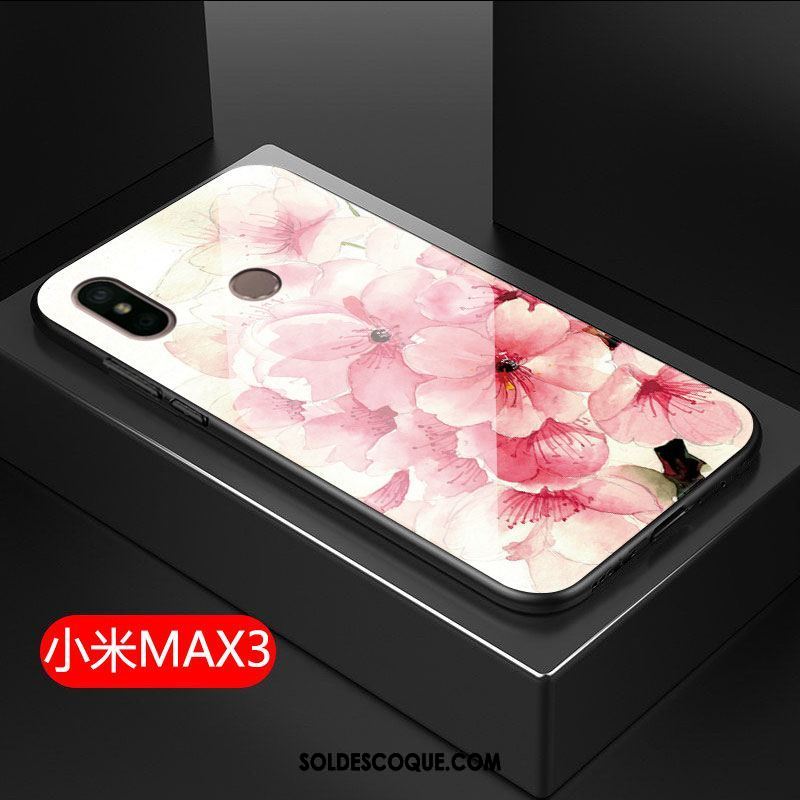 Coque Xiaomi Mi Max 3 Tout Compris Rouge Fleur Fluide Doux Étui En Vente