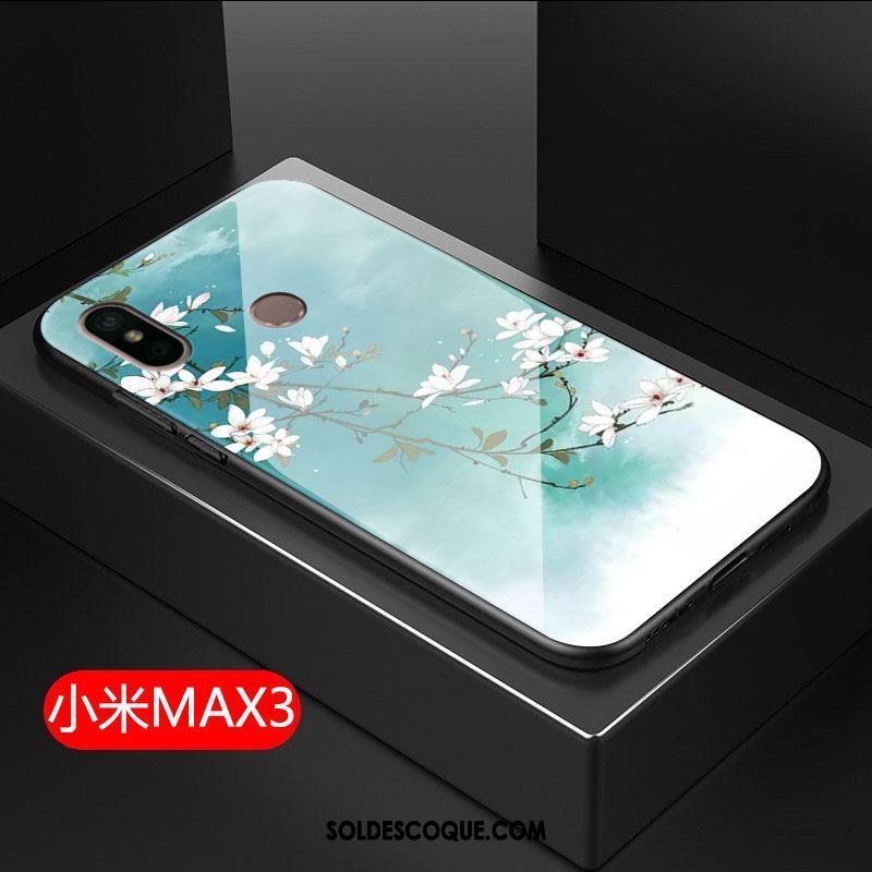 Coque Xiaomi Mi Max 3 Tout Compris Rouge Fleur Fluide Doux Étui En Vente