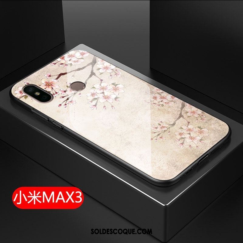 Coque Xiaomi Mi Max 3 Tout Compris Rouge Fleur Fluide Doux Étui En Vente