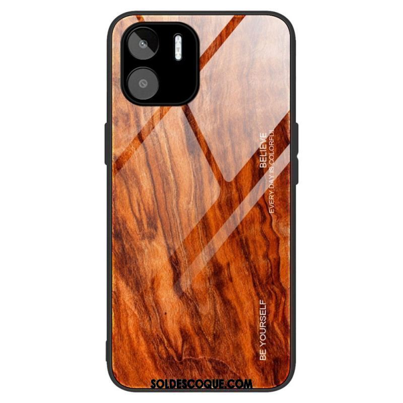 Coque Xiaomi Redmi A1 Verre Trempé Design Bois