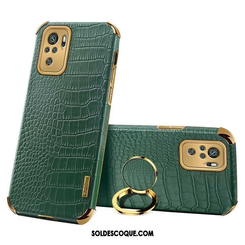 Coque Xiaomi Redmi Note 10/10S/Poco M5s Effet Peau Crocodile