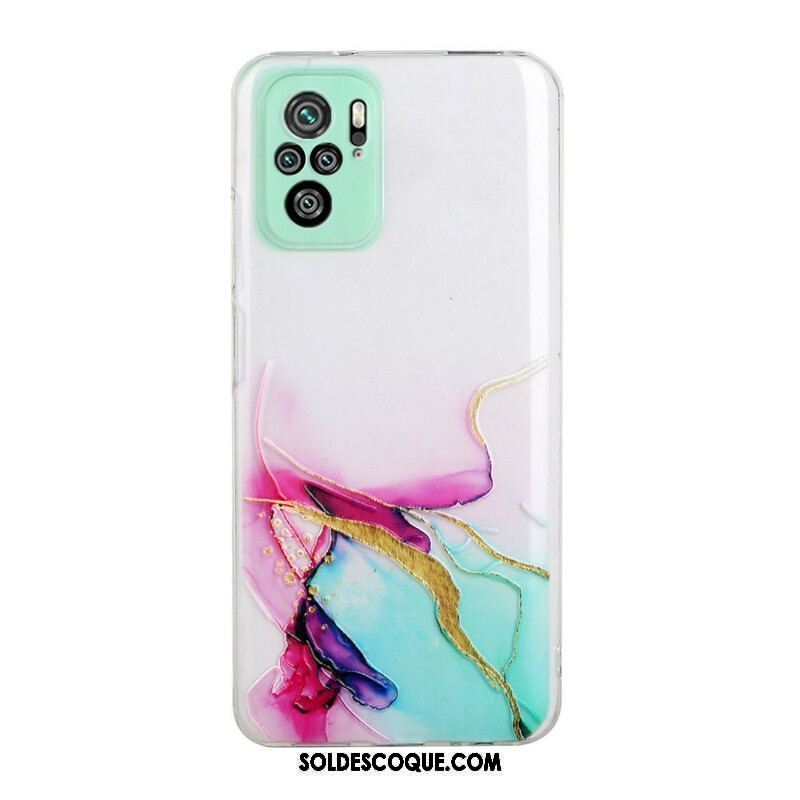 Coque Xiaomi Redmi Note 10/10S/Poco M5s Silicone Effet Marbré