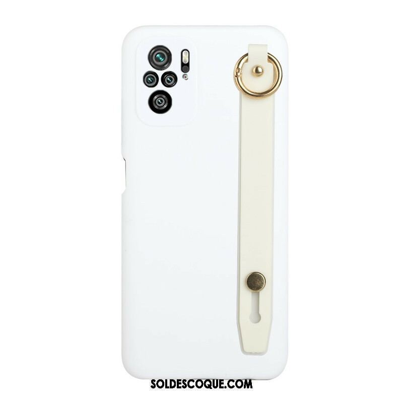 Coque Xiaomi Redmi Note 10/10S/Poco M5s Silicone avec Sangle Support