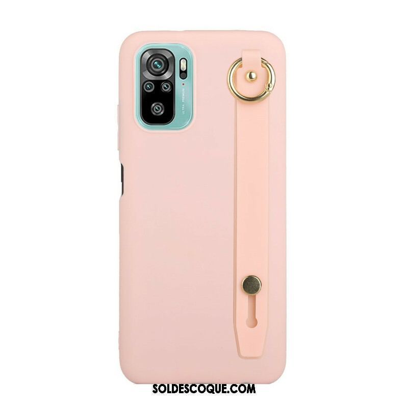 Coque Xiaomi Redmi Note 10/10S/Poco M5s Silicone avec Sangle Support