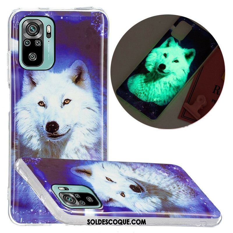 Coque Xiaomi Redmi Note 10/10S/Poco M5s Série Loup Fluorescente