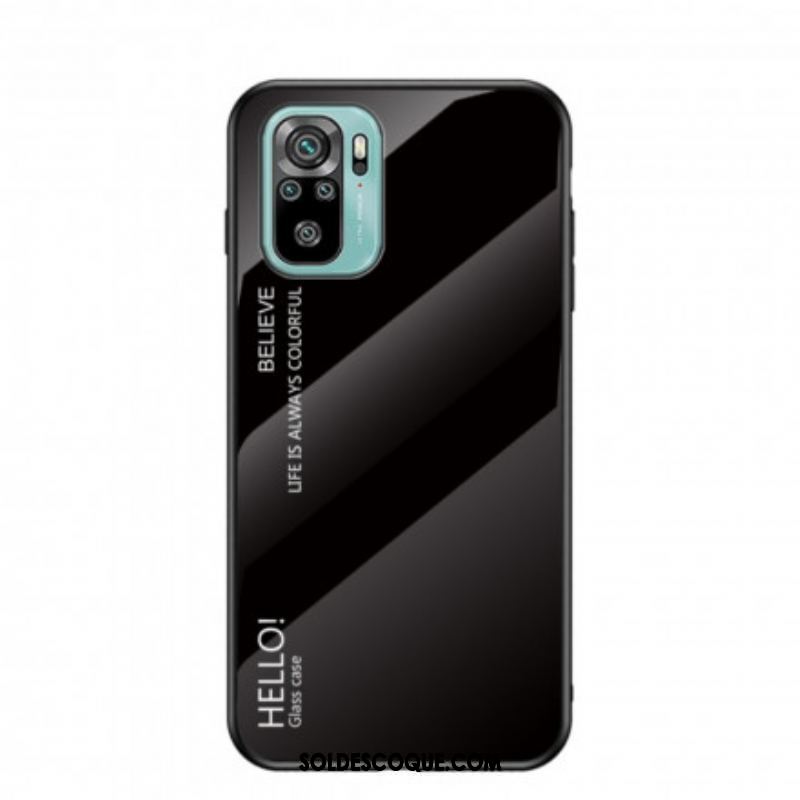 Coque Xiaomi Redmi Note 10/10S/Poco M5s Verre Trempé Hello