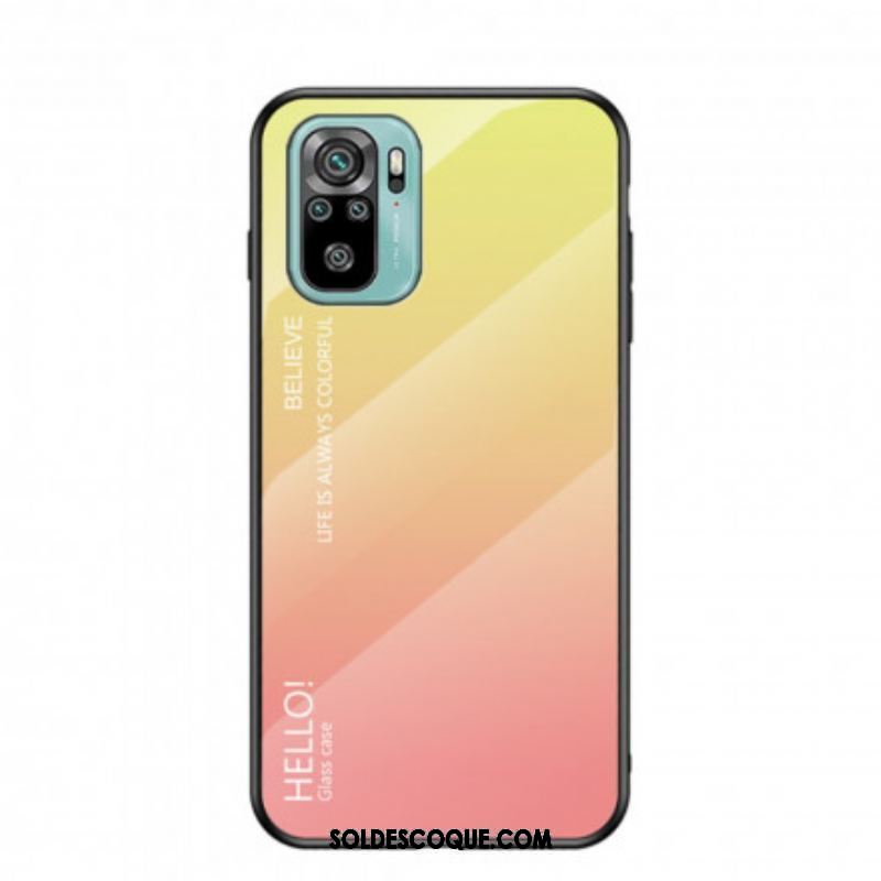 Coque Xiaomi Redmi Note 10/10S/Poco M5s Verre Trempé Hello