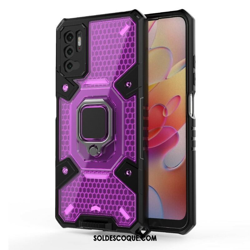 Coque Xiaomi Redmi Note 10 5G / Poco M3 Pro 5G Nid d'Abeille avec Anneau