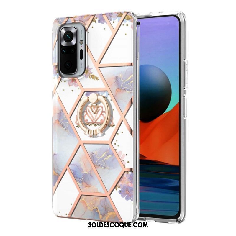 Coque Xiaomi Redmi Note 10 Pro Fleurs Anneau-Support