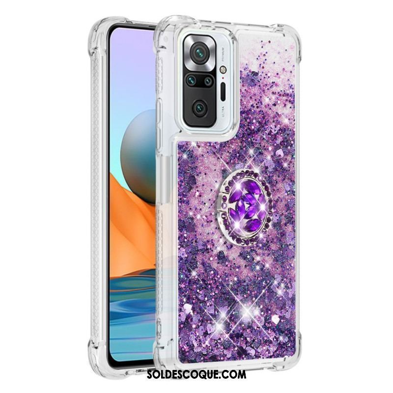 Coque Xiaomi Redmi Note 10 Pro Paillettes avec Anneau-Support