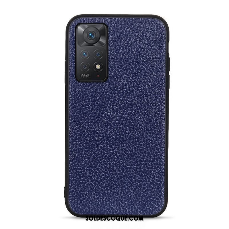 Coque Xiaomi Redmi Note 11 Pro / Note 11 Pro 5G Véritable Cuir Litchi