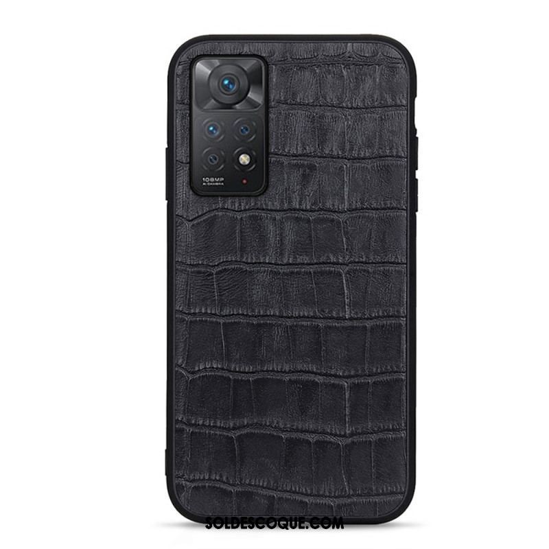 Coque Xiaomi Redmi Note 11 Pro / Note 11 Pro 5G Véritable Cuir Texture Crocodile