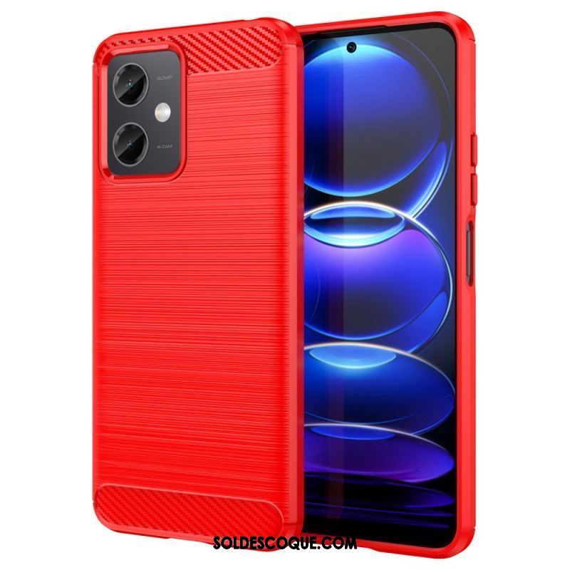 Coque Xiaomi Redmi Note 12/Poco X5 5G Fibre Carbone Brossée