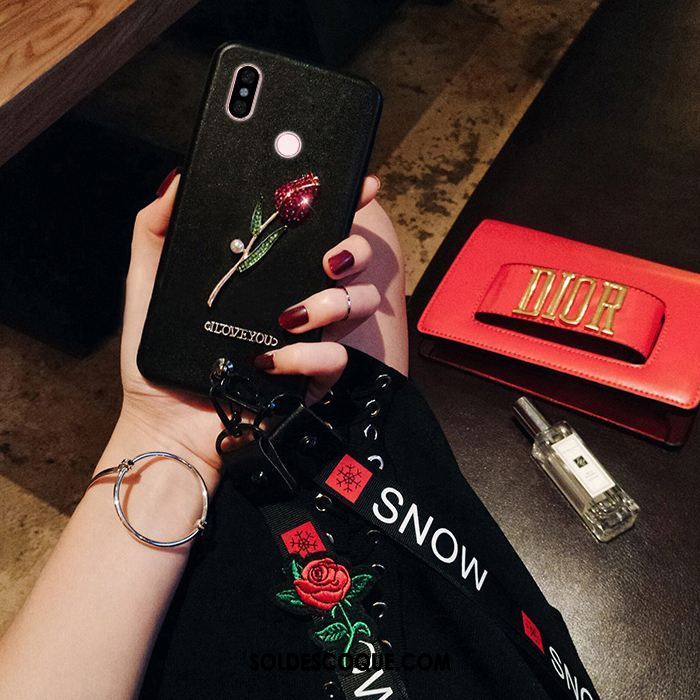 Coque Xiaomi Redmi Note 5 Cou Suspendu Fleur Ornements Suspendus Rouge Rose En Ligne