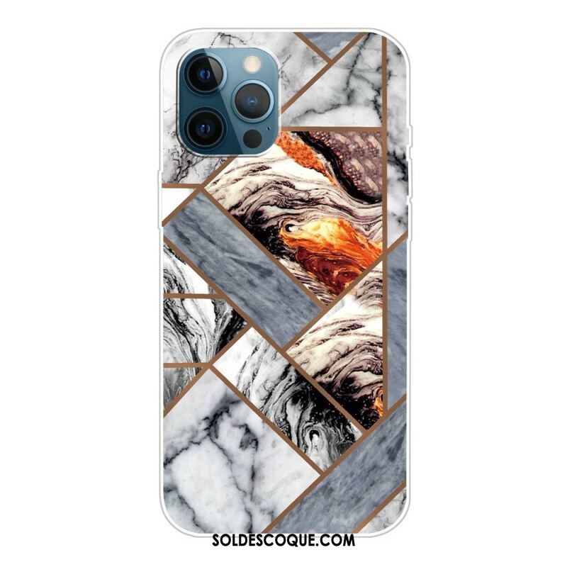 Coque iPhone 13 Pro Marbre Géométrique Décliné