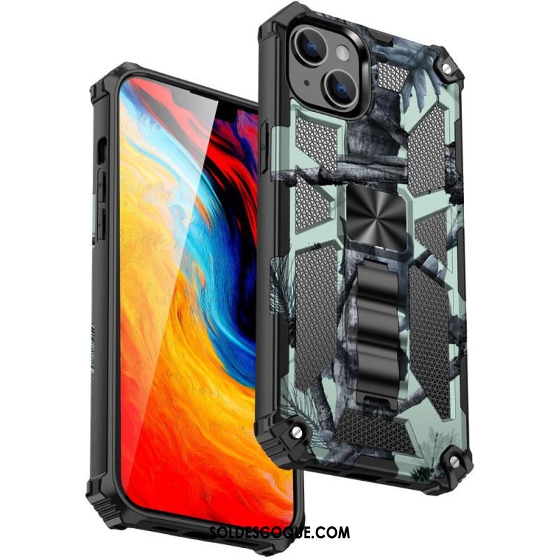 Coque iPhone 14 Camouflage Support Amovible