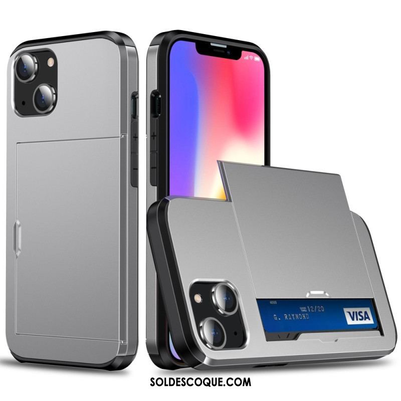 Coque iPhone 14 Deux Porte-Cartes à Glissière