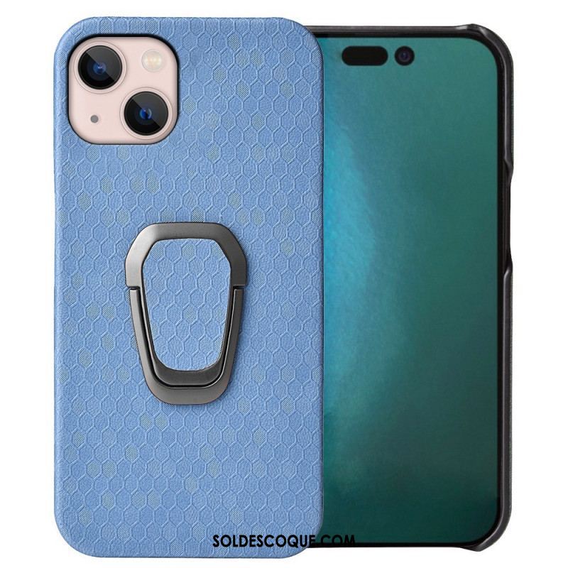 Coque iPhone 14 Nid d'Abeille avec Anneau-Support