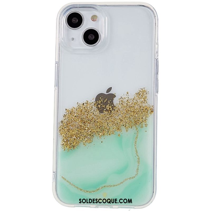 Coque iPhone 14 Paillettes Art