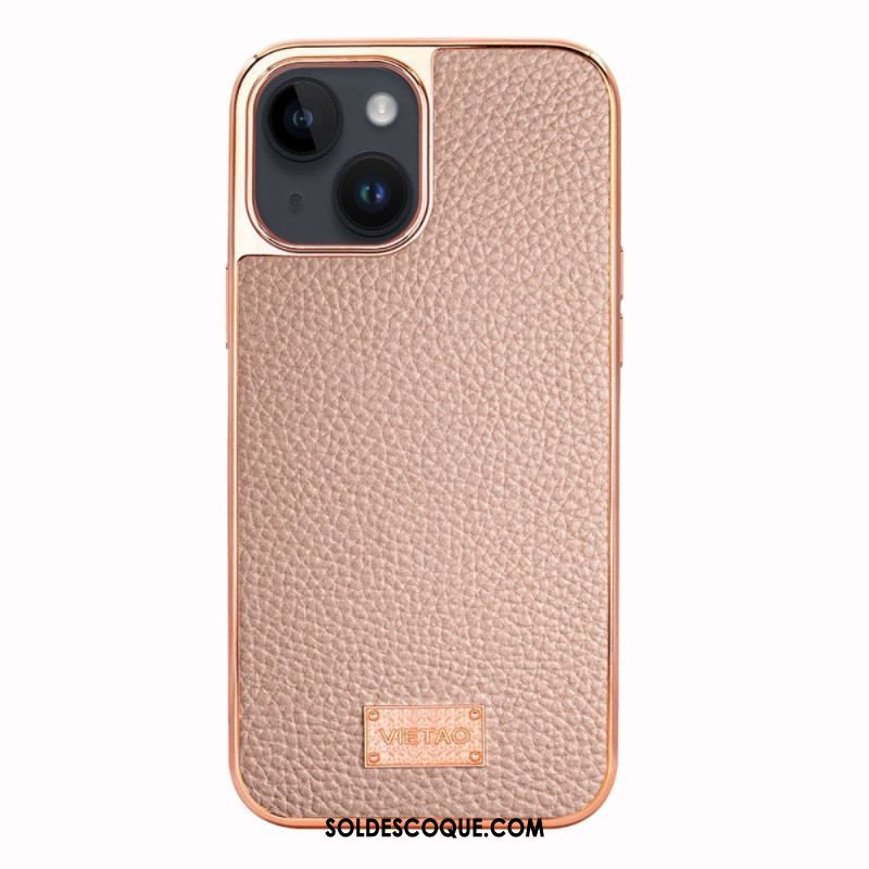 Coque iPhone 14 Plus Effet Cuir Litchi VIETAO