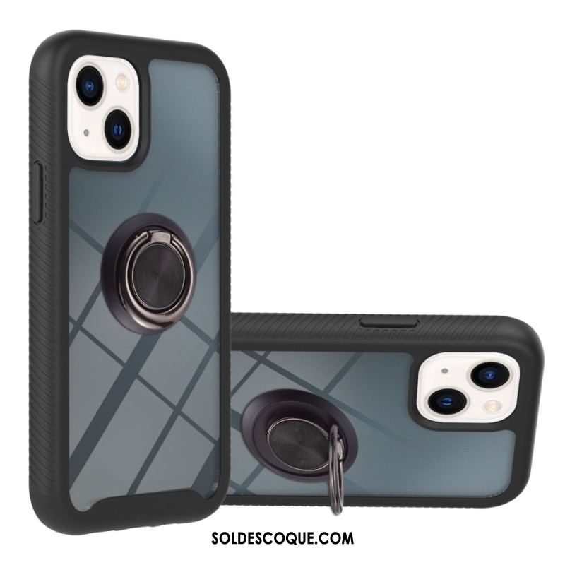 Coque iPhone 14 Plus Transparente avec Anneau-Support