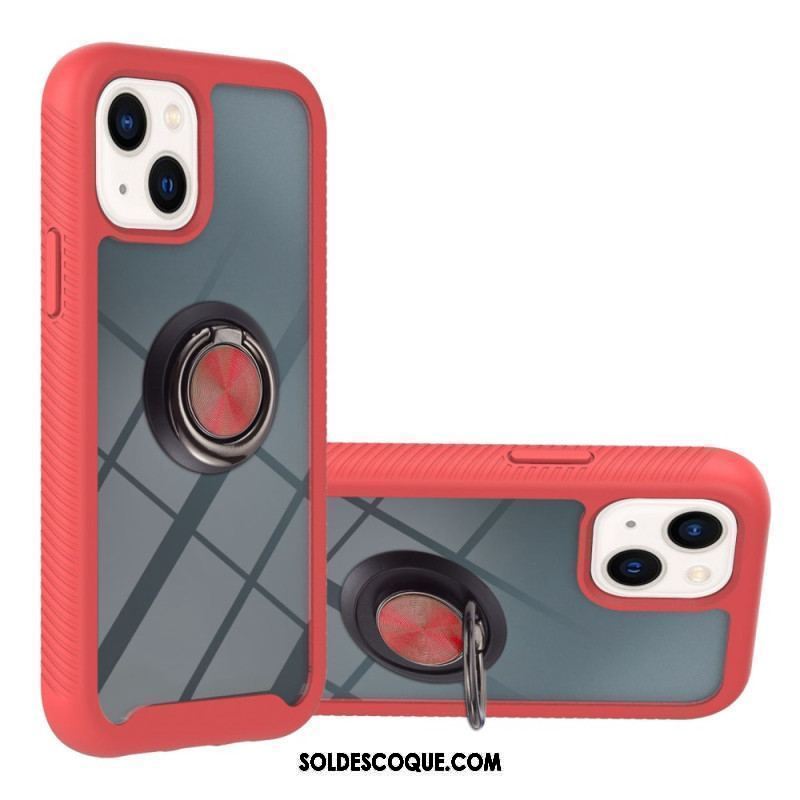 Coque iPhone 14 Plus Transparente avec Anneau-Support