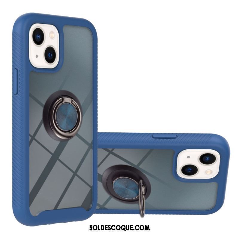 Coque iPhone 14 Plus Transparente avec Anneau-Support