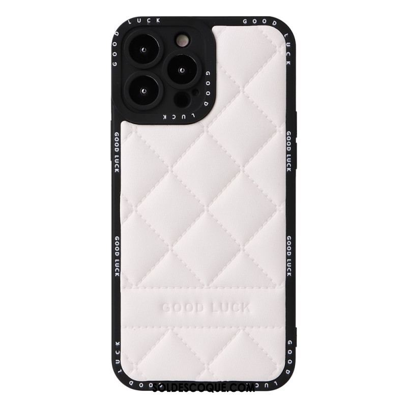 Coque iPhone 14 Pro Max Matelassée Good Luck